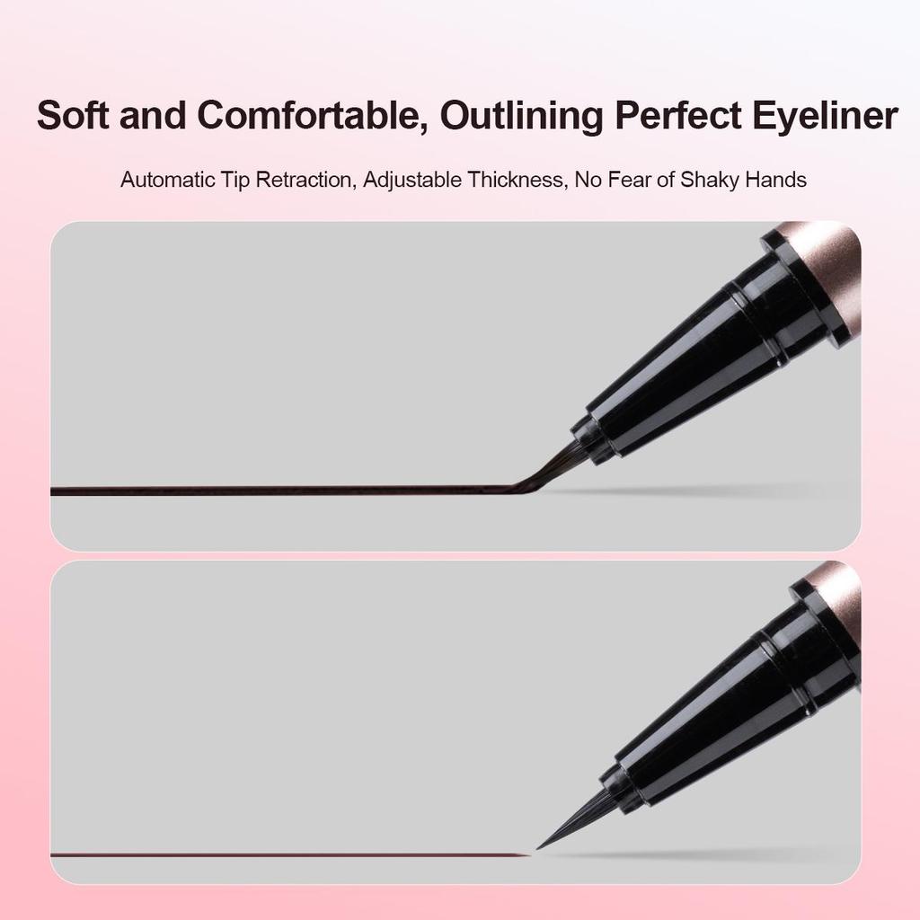 Жидкая подводка-карандаш Adai flower Макияж Косметика Черный Коричневый 24 ч Водостойкий Рельефный дизайн