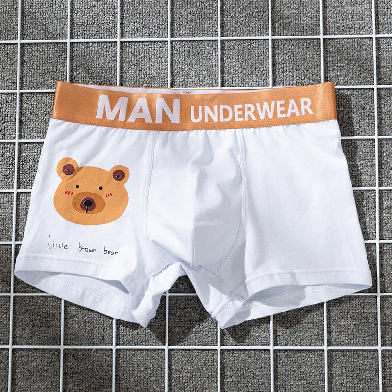 Мужское нижнее белье, мужские боксеры, хлопковые дышащие мужские трусы с квадратной талией, модная свободная корейская версия