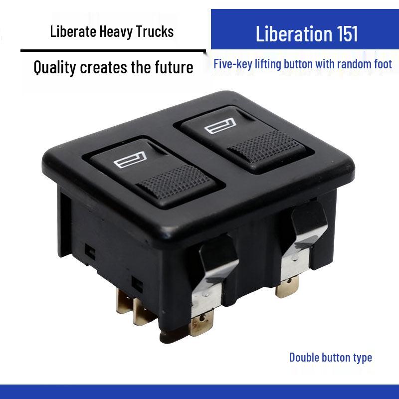 Compatible Lift Button for Jiefang 151, Santana, Wuling, Shaanxi Aolong, and Jetta King Glass Lifters.