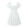Atmosphere French Fairy Embroidered Elastic Slim White Dress