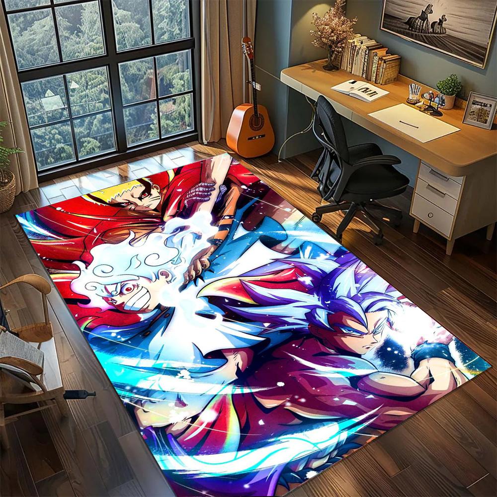 Luffy Bedroom & Gamer Room Carpet Rug, Non Slip Washable Large Area Floor Mat Home Decor.-TING