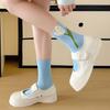 5Pairs Breathable Mid Tube Socks Sweet Socks for Women Cute Tulip Flower Socks  Streetwear