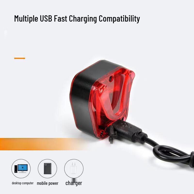 Lishi USB-перезаряжаемый задний фонарь безопасности для велосипеда