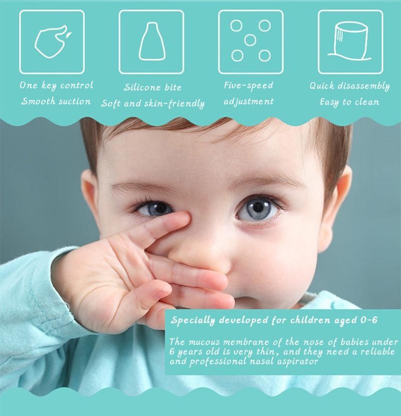 Electric Baby Nasal Aspirator Electric Nose Cleaner Sniffling Equipment Safe Hygienic Nose Snot Cleaner For Newborns