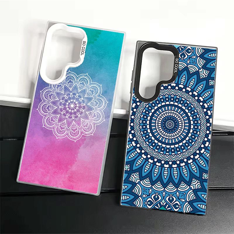 Mandala Style Pattern Shockproof Phone Case for Samsung Galaxy S26 Edge S25 Ultra S24 FE S23 Plus S21 Cover Anti Fall Fundas
