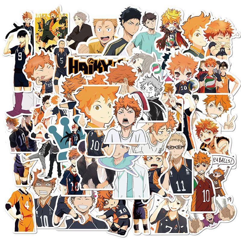 Colorful Multi-color Haikyuu!! Stickers Great For Decorating Cars And Longboards
