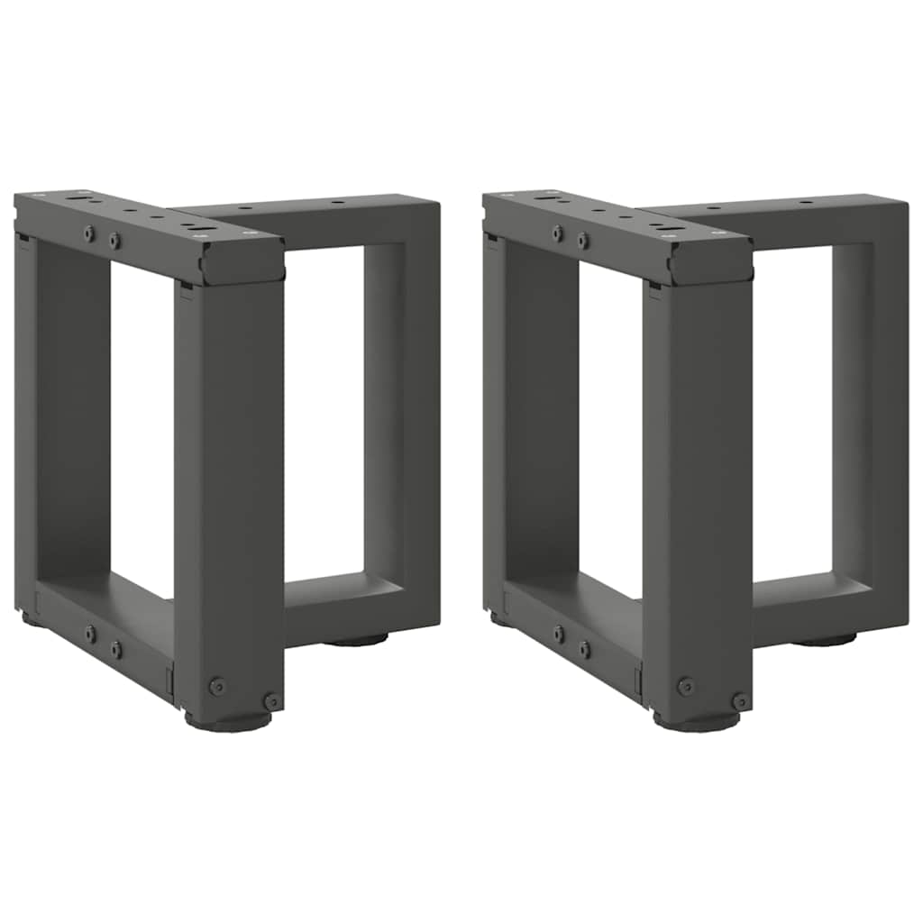 Vidaxl Nogi Do Stolika Kawowego, 2 Pcs., Antracyt, 30X25X(30-31) Cm