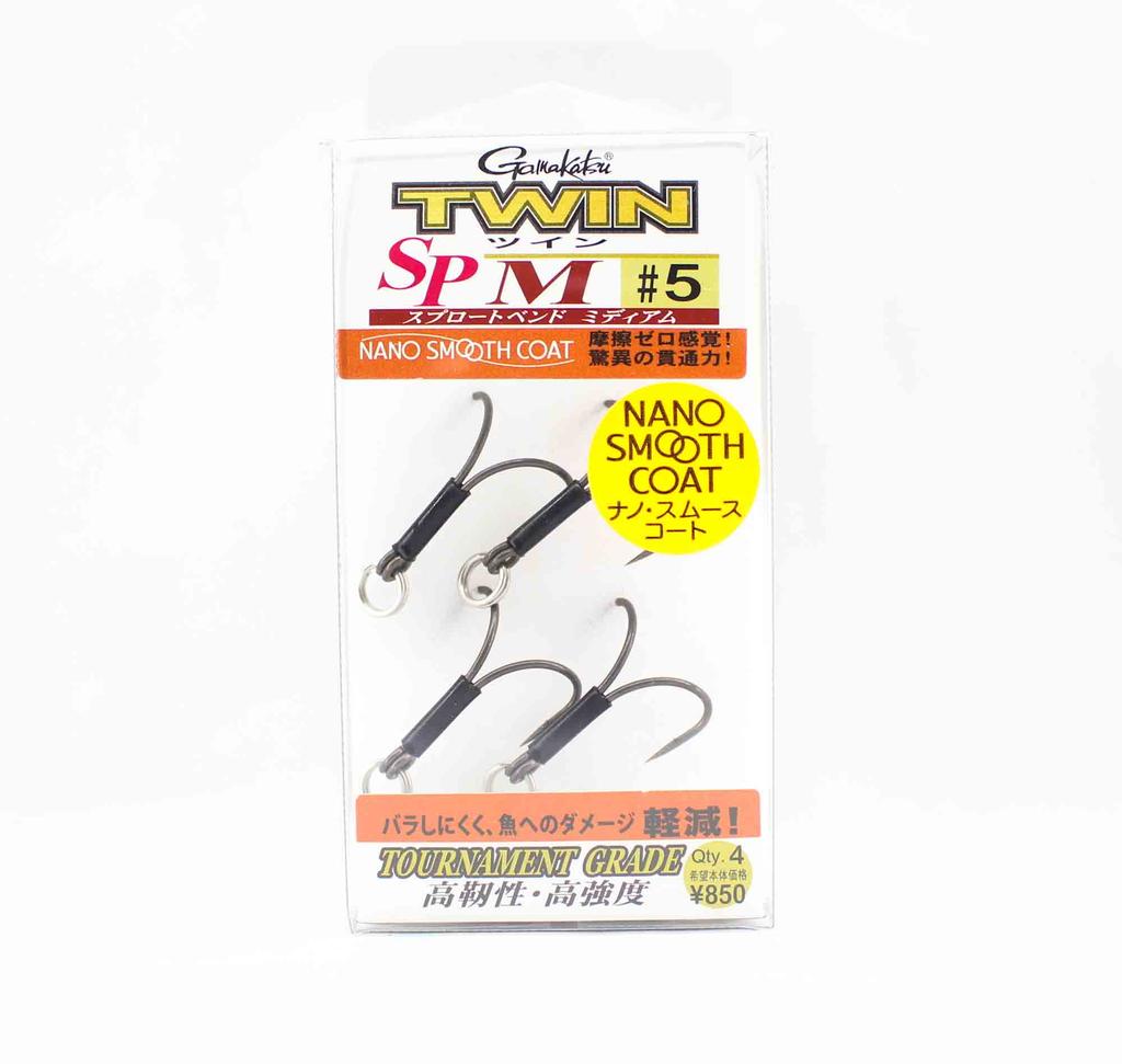 Gamakatsu 68640 Double Hook SP M Nano Coat Size 5 ,4 Per Pack (5272)
