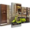 Трехкомпонентная картина на холсте Vespa Тоскана Италия