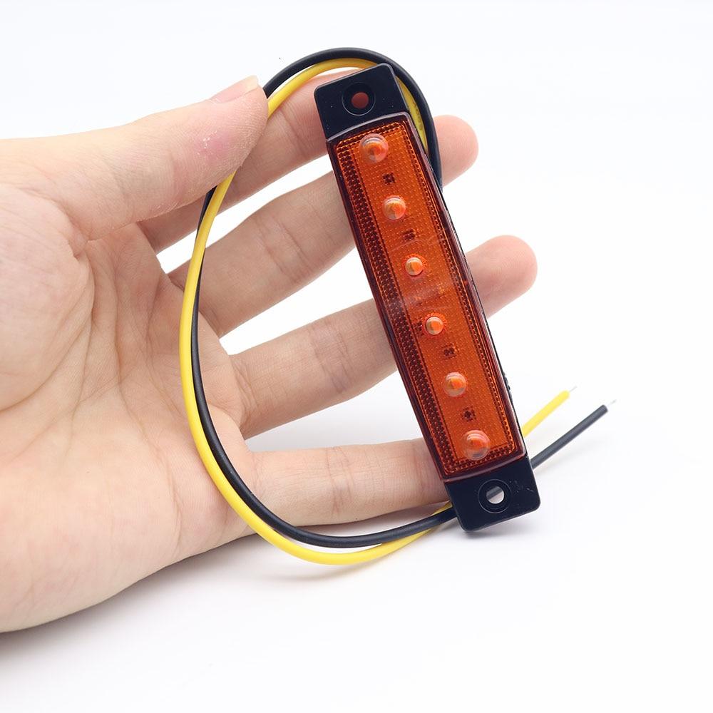 Габаритные огни автомобиля светодиодные 12/24 В 6 светодиодов SMD автомобиль автобус грузовик грузовик боковой указатель поворота габаритный индикатор светодиодный фонарь прицепа задний боковой фонарь