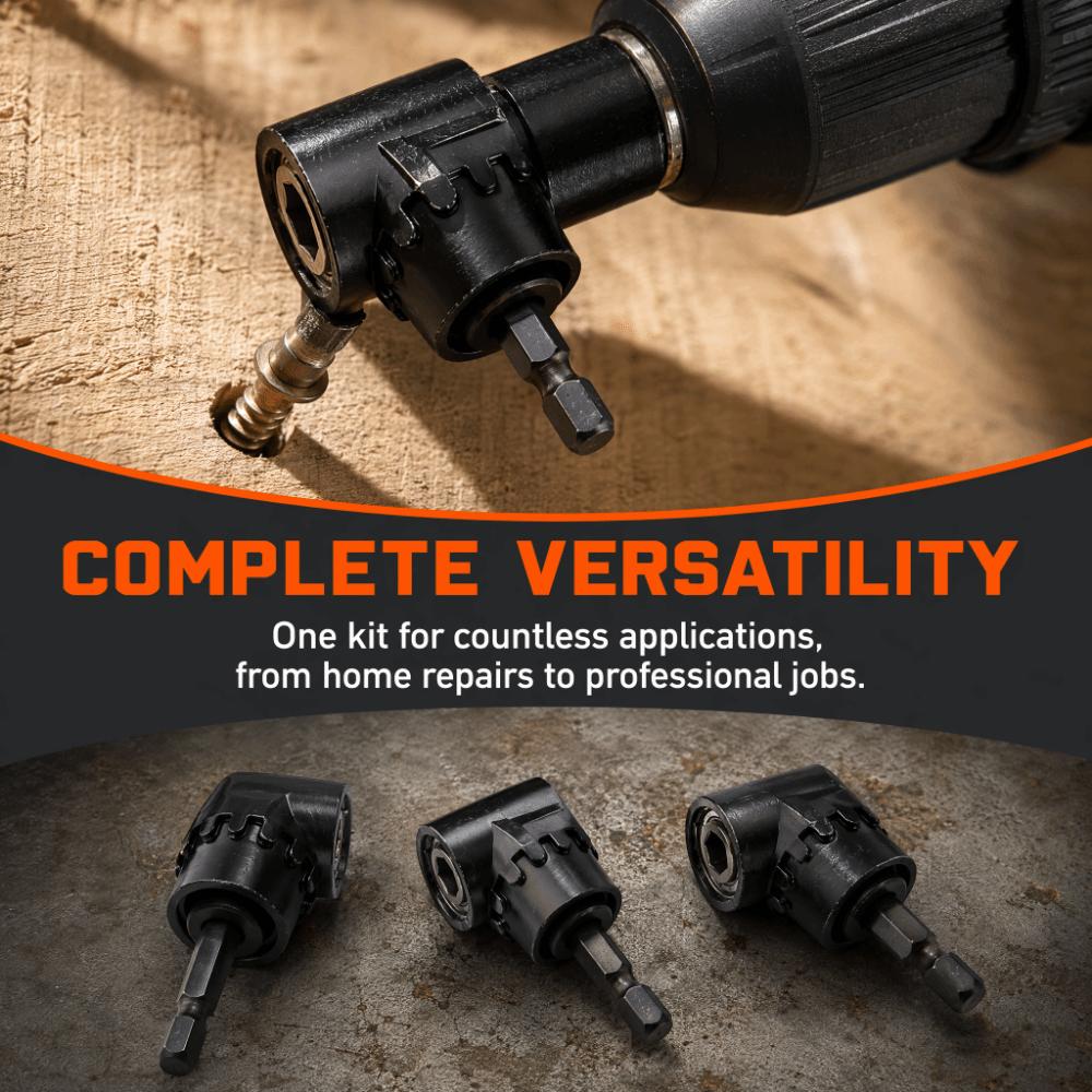 Durable Right Angle Drill Adapter Multifunction Power Screwdriver Adapter Automotive Repair