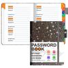 С пружинным ремешком B6 Адресная книга Твердый переплет Веб-сайт Книга записей Английская Пароль Книга Среднего возраста