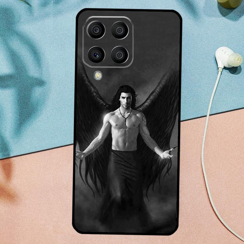 Чехол для Samsung Galaxy M33 M35 M55 M15 M12 M13 M14 M34 M54 M53 M21 M31 M11 M32 M52 M06 M16 с рисунком "Крылья Ангела"
