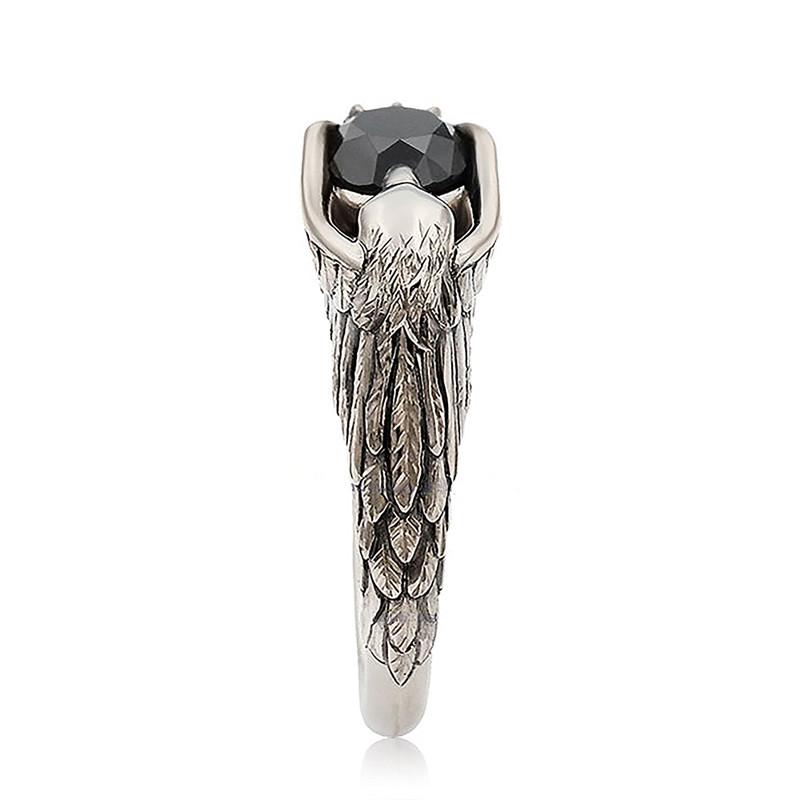 Кольцо Huitan Personality Feather Ring Black Eagle Animal Finger Accessories Hip Hop Cool Girls Rings Surprise Gift Jewelry Drop Ship