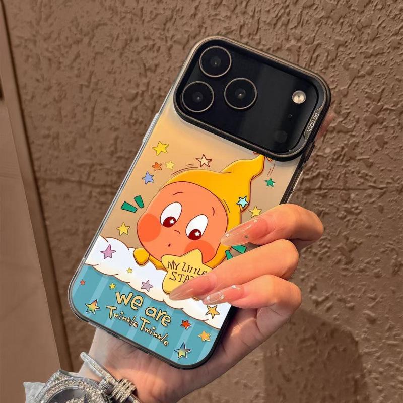 Star People Яблочный iPhone 17/16/15/14/13 Pro Max Энергичный Чехол для Телефона - Японский Корейский Дизайн