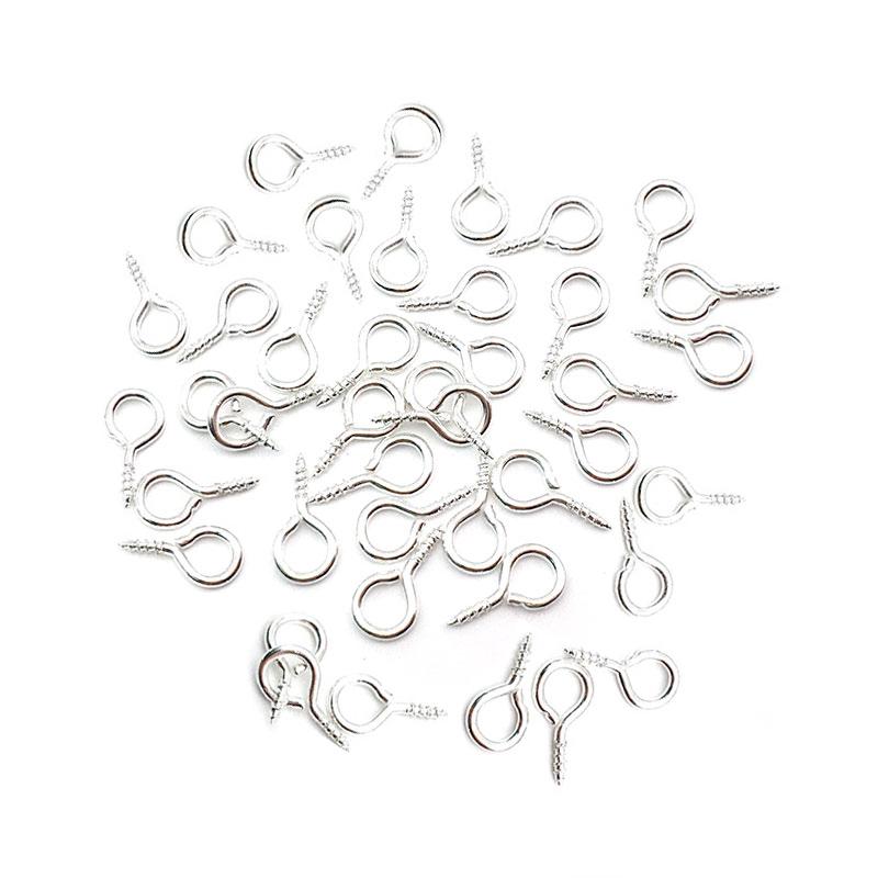 200 шт. маленькие винтовые булавки для глаз, крючки для глазных булавок, люверсы с резьбовыми застежками, крючки для занятий искусством своими руками, мини-металлический колышек для изготовления ювелирных изделий