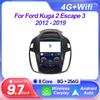 9,7-дюймовый Android автомобильный радиоприемник для Ford Kuga 2 Escape 3 2012 - 2019 4G беспроводной CarPlay автомобильный радиоприемник мультимедийный плеер GPS 2 Din