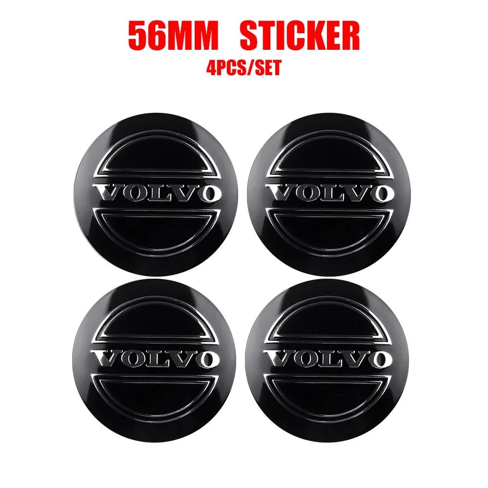 4pcs 56/60/64mm Car Wheel hub Center Cap Badge Covers Sticker For Volvo Rdesign V60 V40 XC90 S60 C30 XC60 V50 V70 S90 Olestar