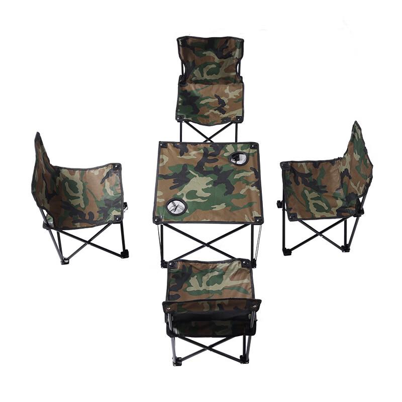Wolfwalker LXZ-6003-1 Portable 5-Piece Folding Camping Table & Chairs Set