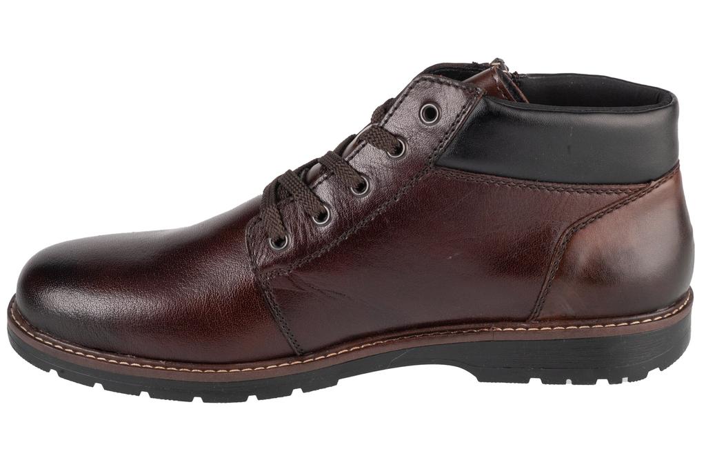 RIEKER Booties, Mens Brown Lace-up Shoes