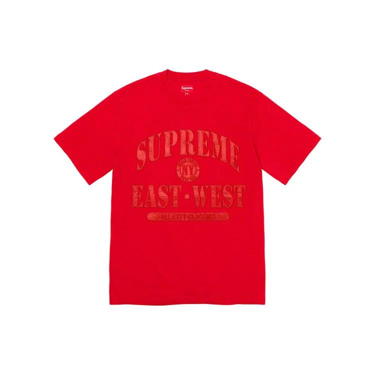 Supreme Верх East West с коротким рукавом (унисекс) Футболки SUP SS21 215