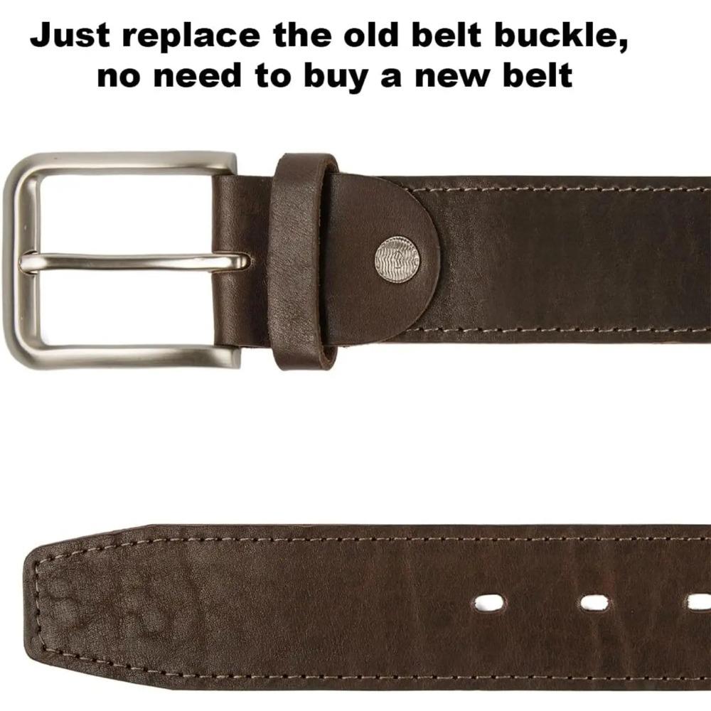 40mm Zinc Alloy Men's Casual Belt Buckle End Bar Heel Bar Buckle Single Pin Half Buckle for Leather Craft Jeans Webbing