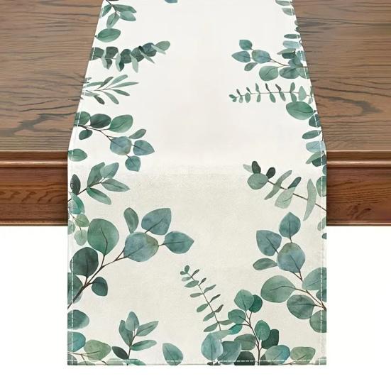 Весенняя цветочная скатерть-дорожка, цветущие цветы, столовое белье, тюльпан, моющаяся скатерть для дома, фермерского дома, обедов, вечеринок, украшение