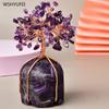 1pc Natural Crystal Wealth Tree Original Stone Ornaments Desktop Home Decoration Crafts Absorb Wealth Housewarming Opening Gifts