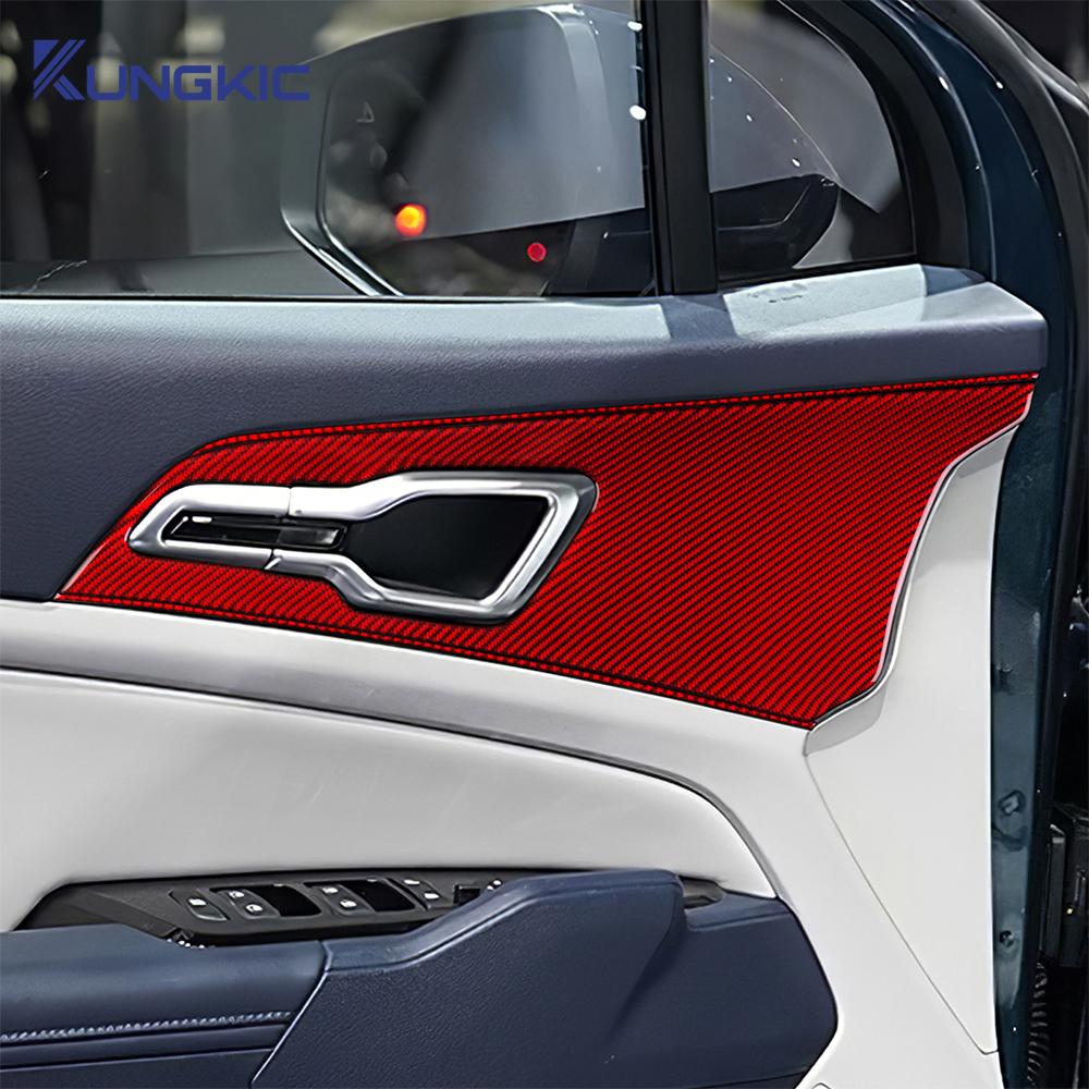 Наклейка из настоящего мягкого углеродного волокна для Kia Sportage 2025 2025 2025 2025 LHD RHD Отделка панели чаши ручки двери автомобиля Аксессуары для интерьера