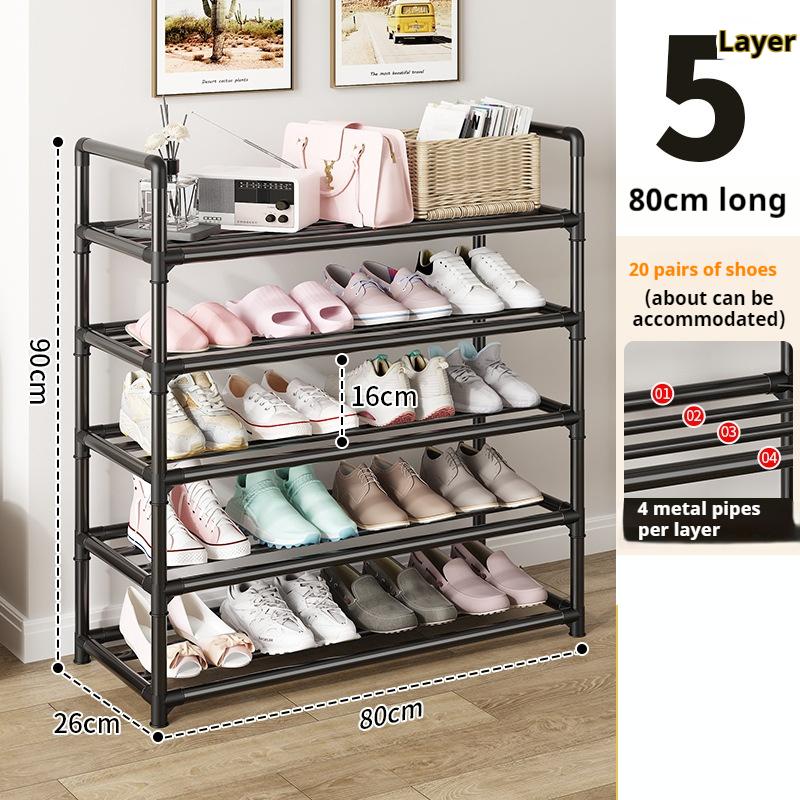 Бытовая полка для обуви, органайзер для обуви, простой съемный шкаф для хранения обуви из нержавеющей стали, экономящий место для студенческого общежития