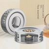 Stainless Steel Tea Warmer: Candle Heated Base for Brewing and Warming Tea