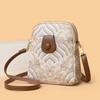 Мягкая кожаная сумка для мобильного телефона, женская модная сумка с вышивкой, летняя модная сумка через плечо на одно плечо