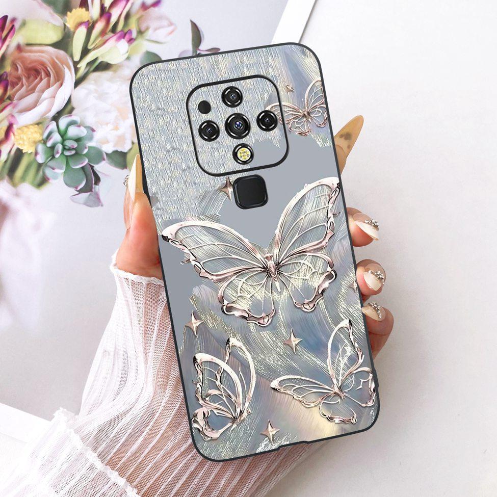 For Tecno Camon 16 CE7 CE7j CE9h Case For Tecno Camon 16 Pro Cover Cute Cat Fashion Butterfly Painted Casing