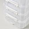 Прозрачный 4-слойный контейнер для хранения с ручкой, большой емкости, многоцелевой, для принадлежностей для рукоделия, для шитья, для хранения, органайзер для хранения