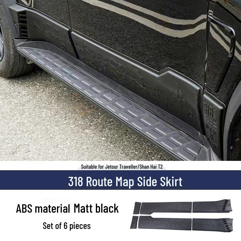 Travelers T2 Side Skirt Body Kit: Door Trim Panel, Edge Guard & Anti-Scratch Board, Anti-Collision, Wear-Resistant.