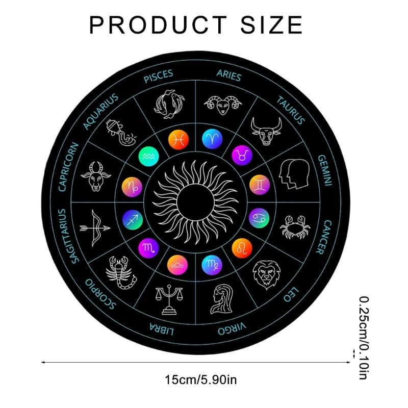 Metaphysical Message Board Mat Witchcraft Fortune Telling Altar Board Divinations Pendulum Board Round Dowsing Board