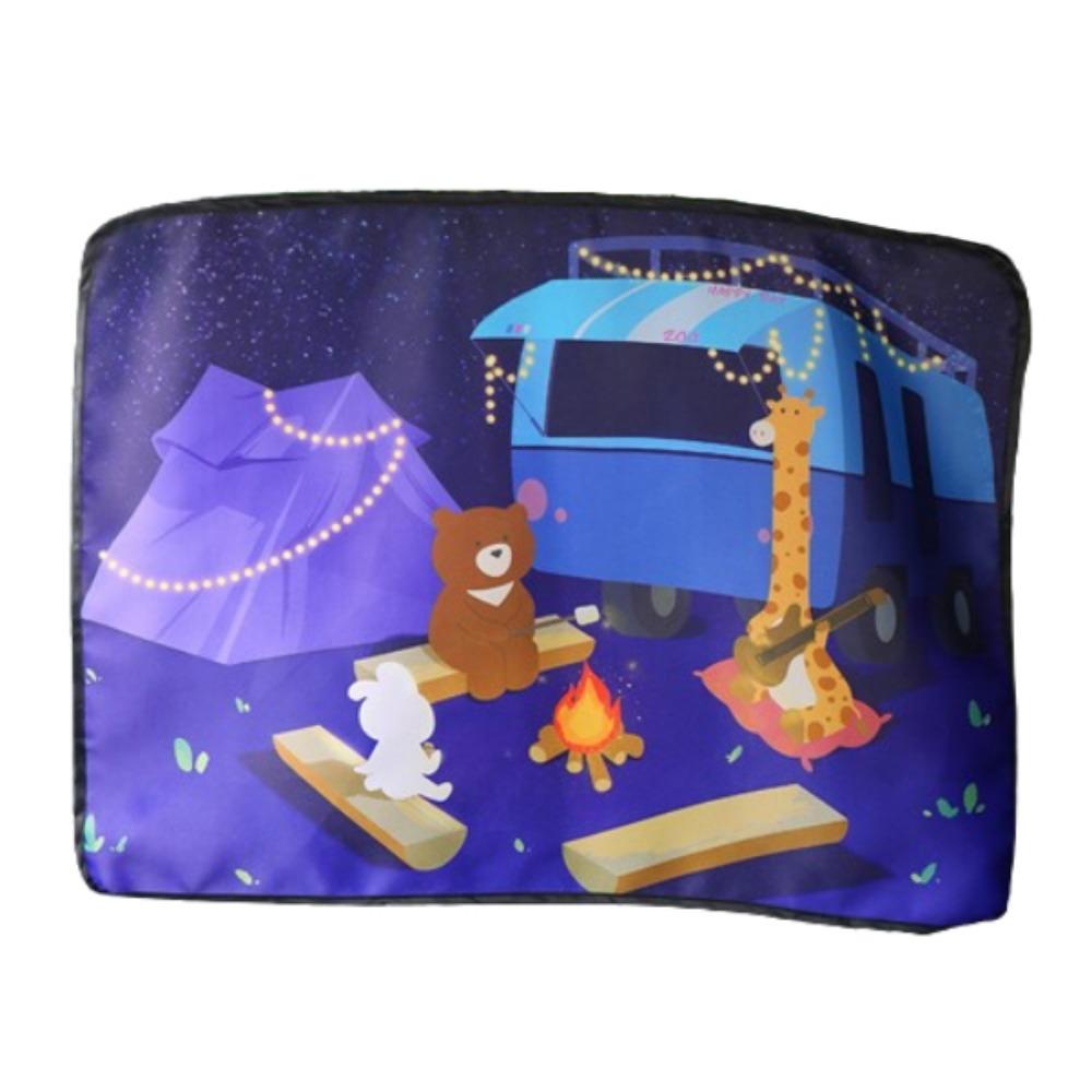 UV Protection Cartoon Car Curtain Embedded Rail Side Window Sunshade Cover  Rear Seat