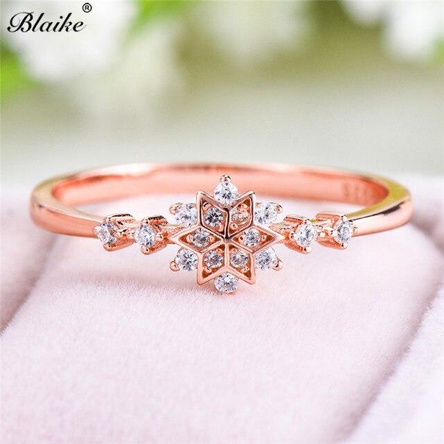 Минималистичные кольца из стерлингового серебра s925 для женщин, маленькое кольцо с кристаллами и цветком, тонкое кольцо с цирконом, обручальные кольца со снежинками