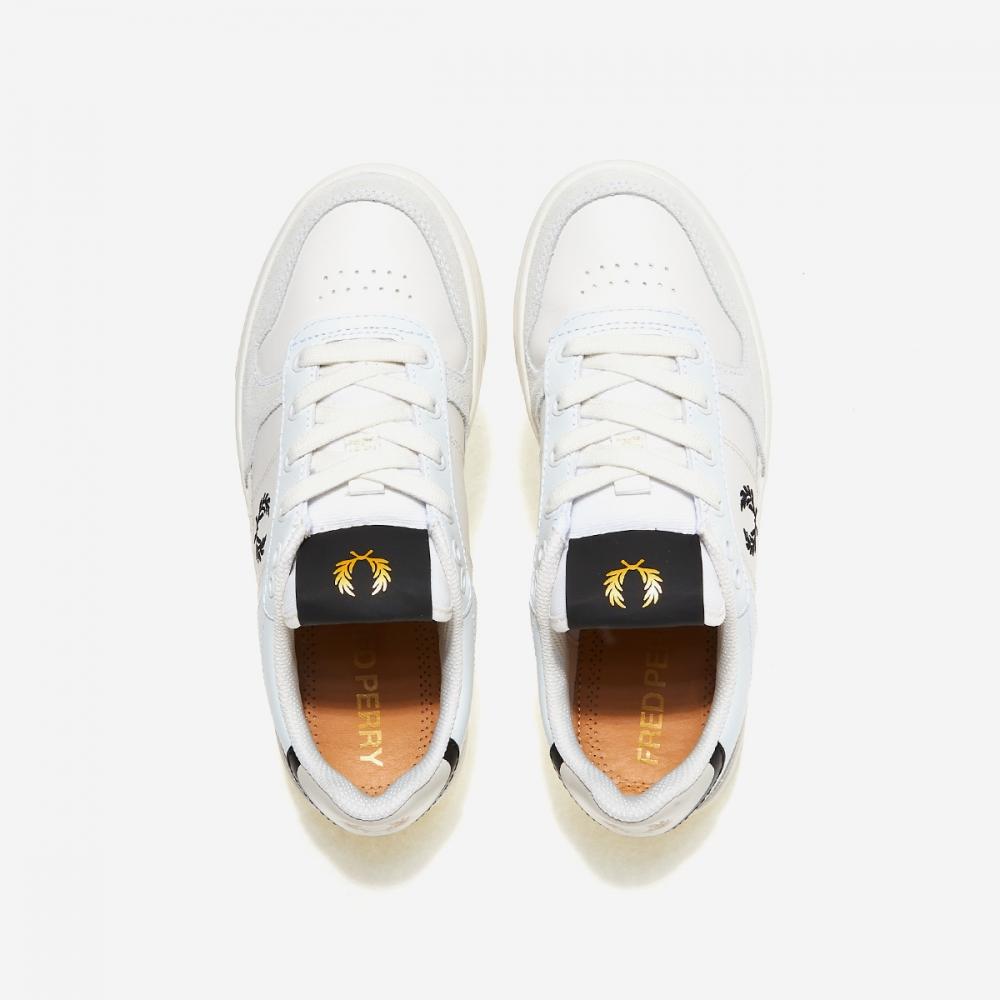 Fred Perry B300 Кожа Sb4163 Белоснежный Черный 303 