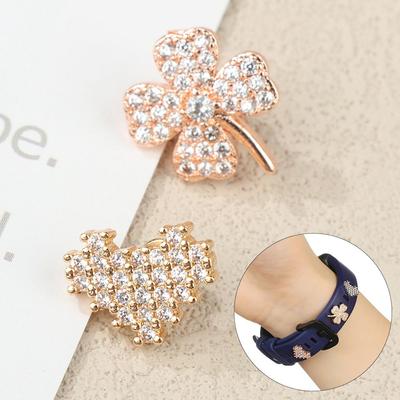 Аксессуары Бриллиантовое украшение Силиконовый ремешок Аксессуары Металлические подвески Декоративные Для браслета iwatch