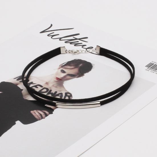 Готическое женское двухслойное ожерелье с подвеской в форме дуги, короткое ожерелье, колье, ювелирный подарок