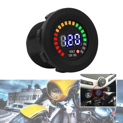 Black Digital Voltmeter 12V LED Display Voltmeter New Voltage Meter Gauge Motorcycle Car
