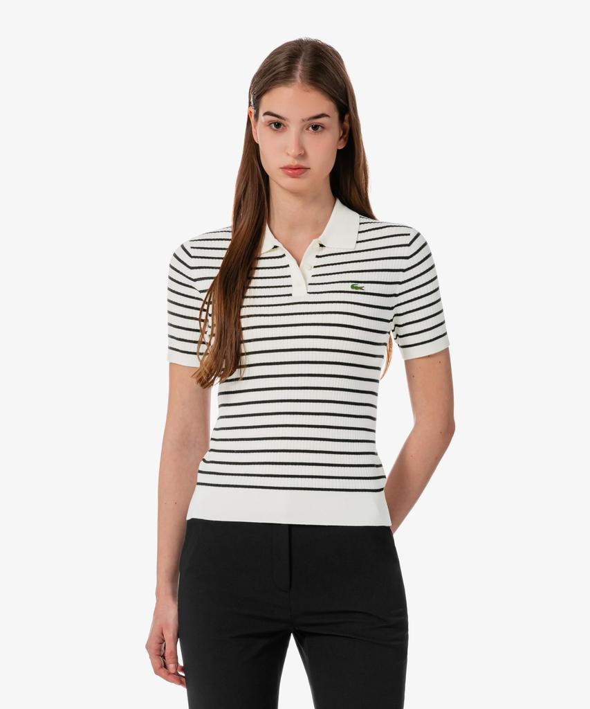 LACOSTE Women'S Rib Knit Sweater Polo Shirt Pf530E-56G 70V