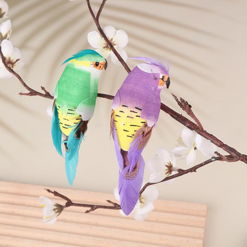 Творческий искусственный попугай, имитация пенопласта, животное, имитация перьев, модели птиц, сделай сам для свадебной вечеринки, украшения для дома и сада, декор
