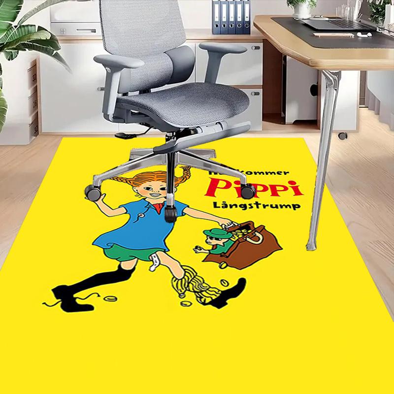 1PC Pippi Longstocking Gold Extra Large Non Slip Floor carpet, Office, family, bedroom, Studio Large Area Rug Indoor Rugs