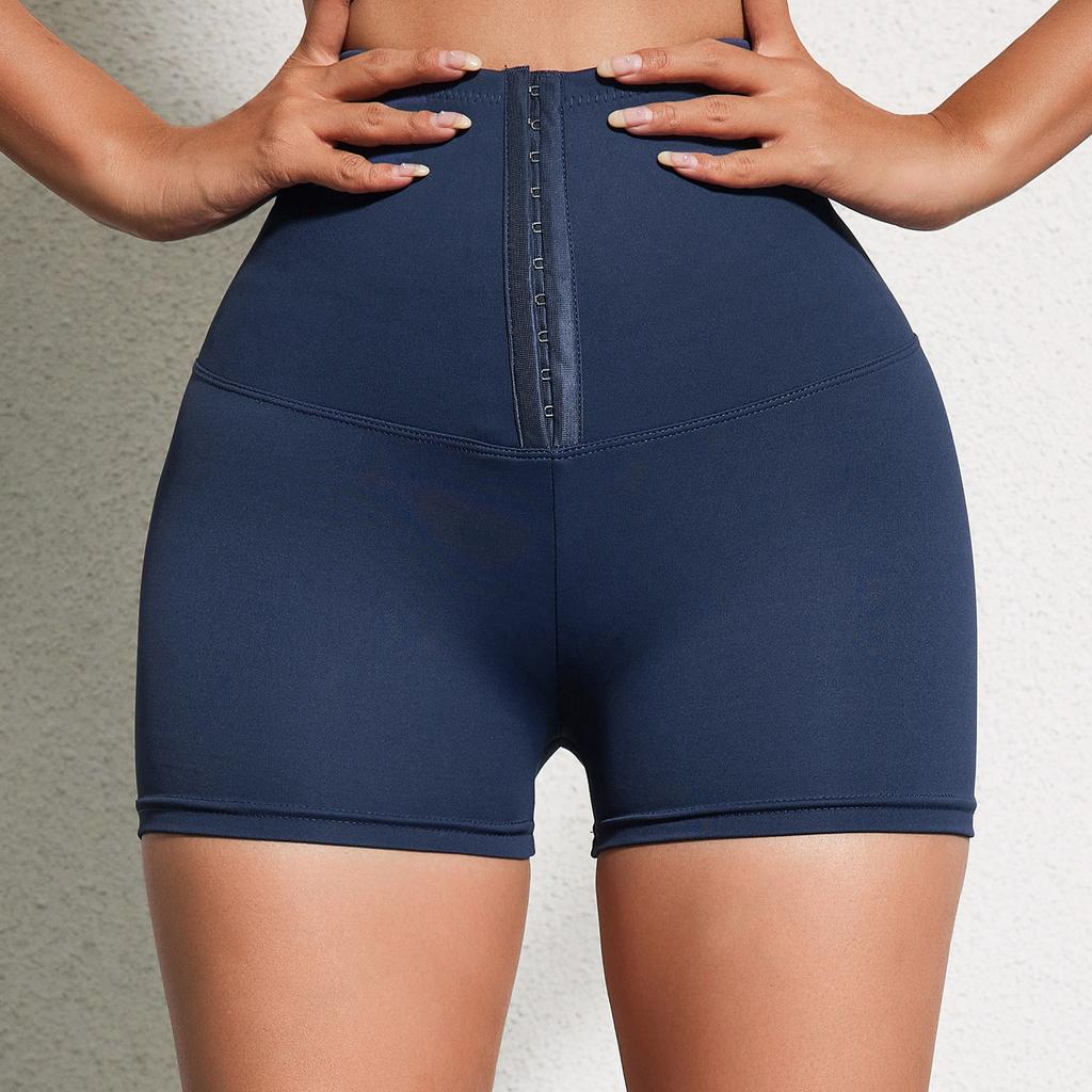 Женские шорты три четверти с завязками на талии и пуговицами, сексуальные колготки для фитнеса с подтяжкой ягодиц, велосипедные шорты для спортзала