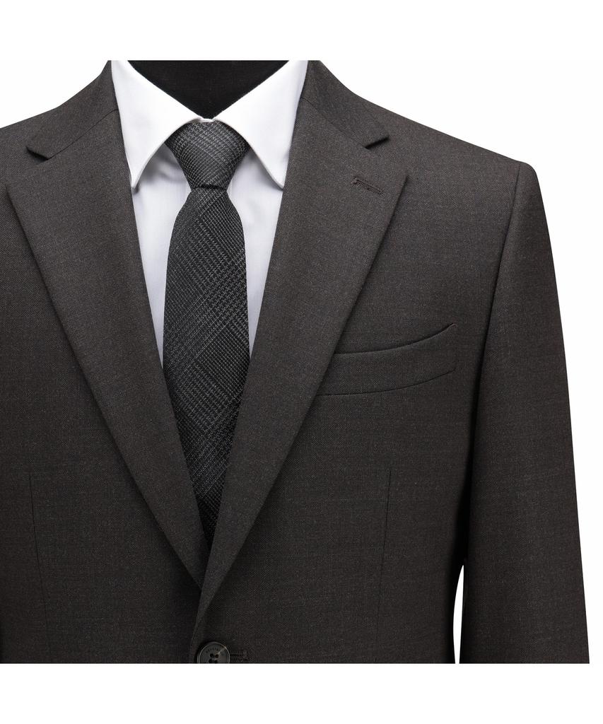 BRENTWOOD Wool Blended Classic Suit Jacket - Brown Brfba26542Brx