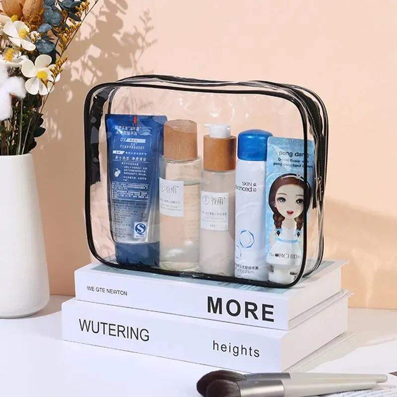 Набор из 3 шт. Прозрачные косметички Большая вместимость Сумка для коляски Дорожный органайзер Сумка для хранения Сумка для макияжа и косметики Многофункциональная