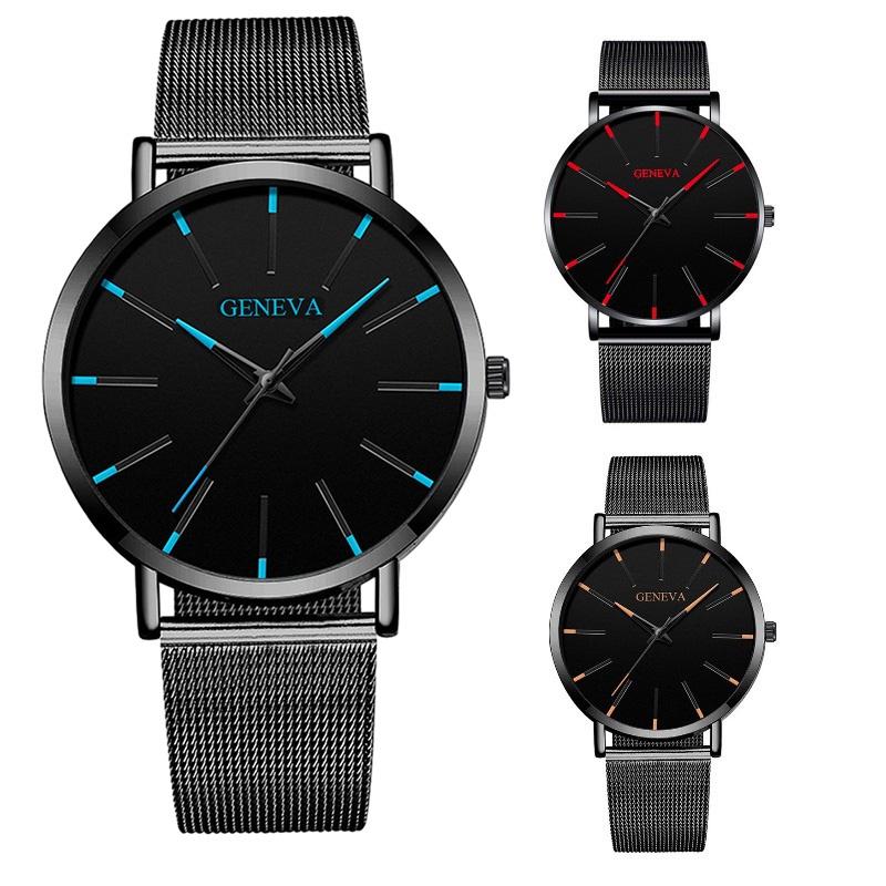 Стильные кварцевые часы Geneva для пары для мужчин и женщин, деловой повседневный дизайн, водонепроницаемые, декоративные, водозащита 10 м