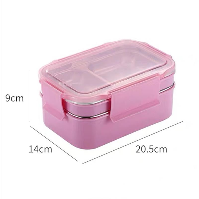 1000 мл двухслойный ланч-бокс из нержавеющей стали 304 с изоляционным мешком, герметичный термоконтейнер для еды для взрослых и студентов